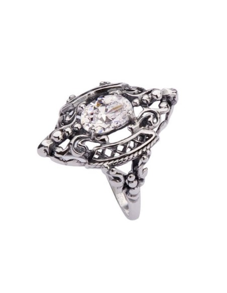 Silver ring decorated with zircon PK 1566 Silver ring decorated with zircon PK 1566
