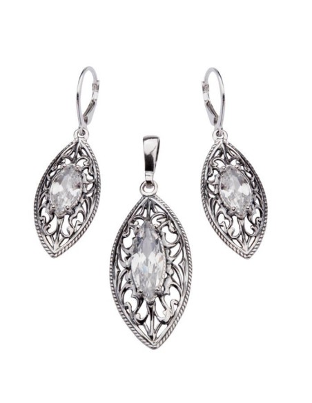 K 1574 Silver Zirconia Earrings