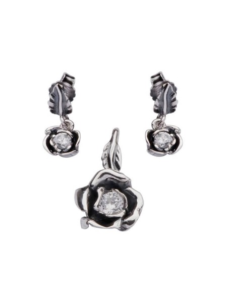 Silver set with zircons KPL 1582