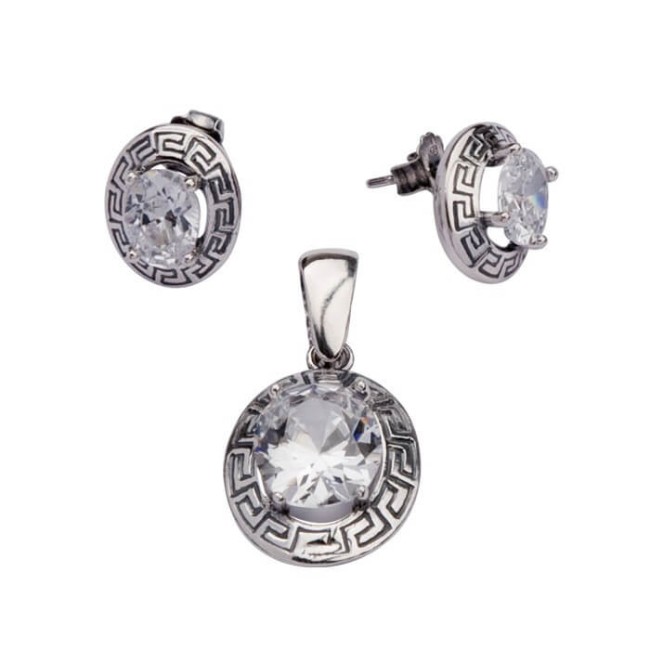 K 1585 Silver Zirconia Earrings