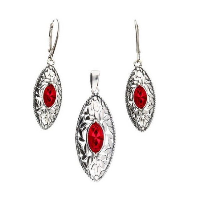 Srebrny pierścionek z kryształem Swarovski PK 1937|Polcaratdesign.pl Biżuteria