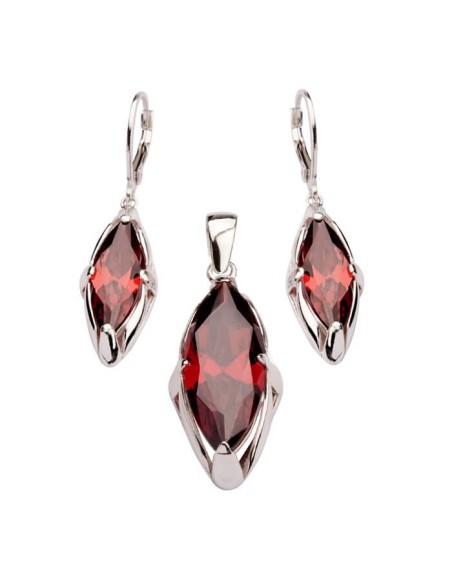 Silver earrings with cubic zirconia K 1516