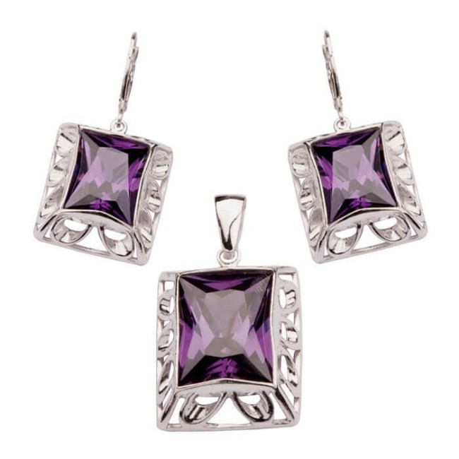 Kolczyki srebrne z cyrkoniami K 1517|Polcaratdesign.pl Biżuteria