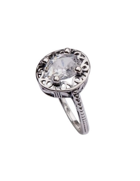 Silver ring with zirconia PK 1569