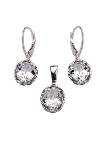 Silver set zircons KPL 1592 White