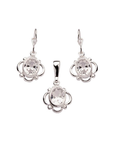 Silver set with zircons KPL 1604