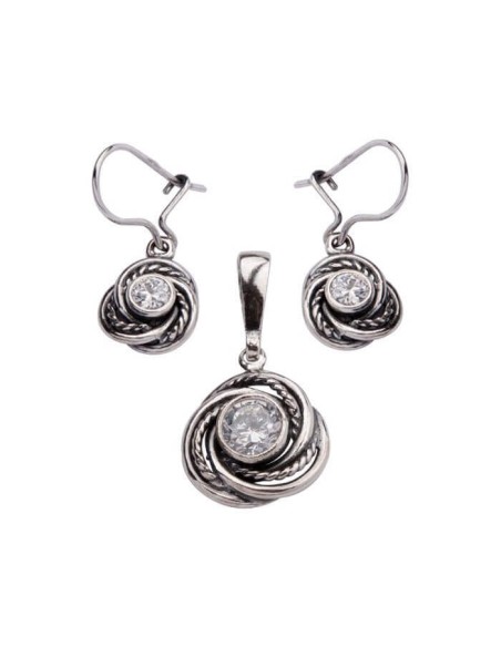 Silver set with zircons KPL 1612