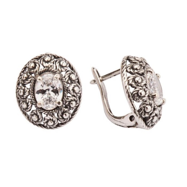 Silver set with zircons KPL 1617