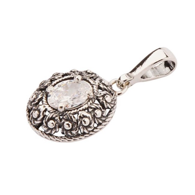 Silver set with zircons KPL 1617