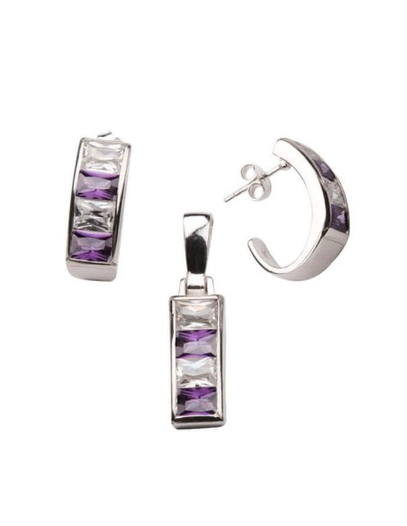 Silver set with zircons KPL 673