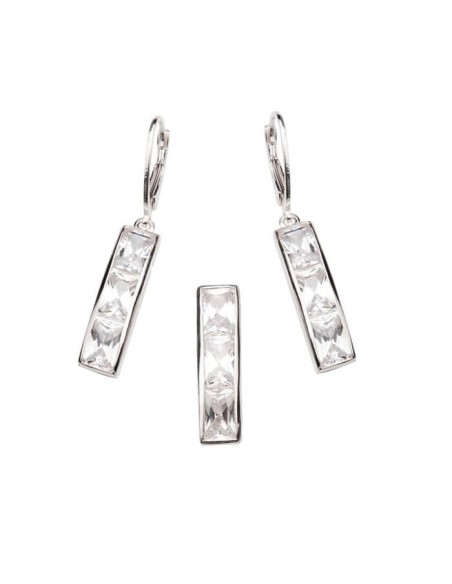 Silver set with cubic zirconia KPL 909 White