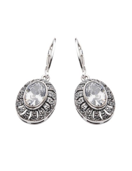 Silver earrings with cubic zirconia K 998 White Silver earrings with cubic zirconia K 998 White