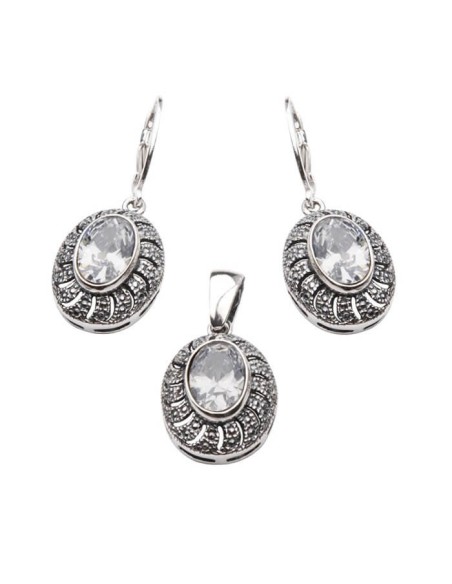 Silver earrings with cubic zirconia K 998 Silver earrings with cubic zirconia K 998