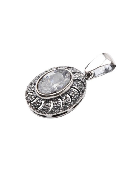 Wisiorek srebro cyrkonie W 998 Biały