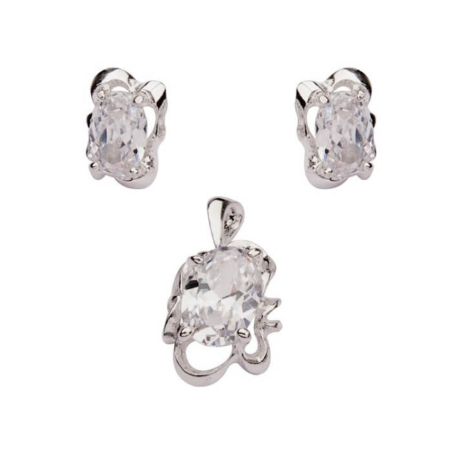 Silver pendant with zircons W 1575