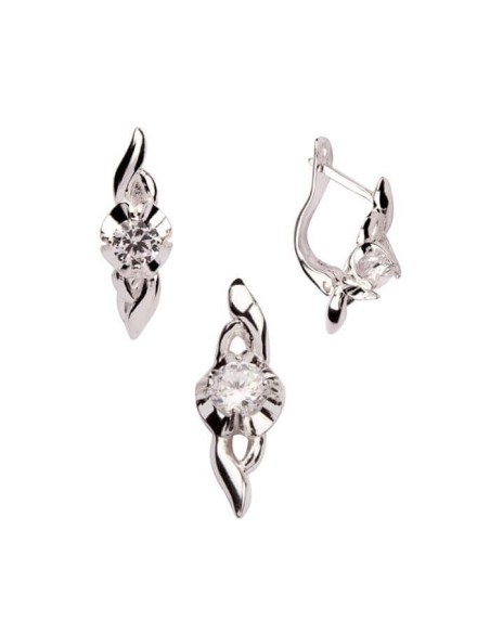 Silver set with zircons KPL 1596