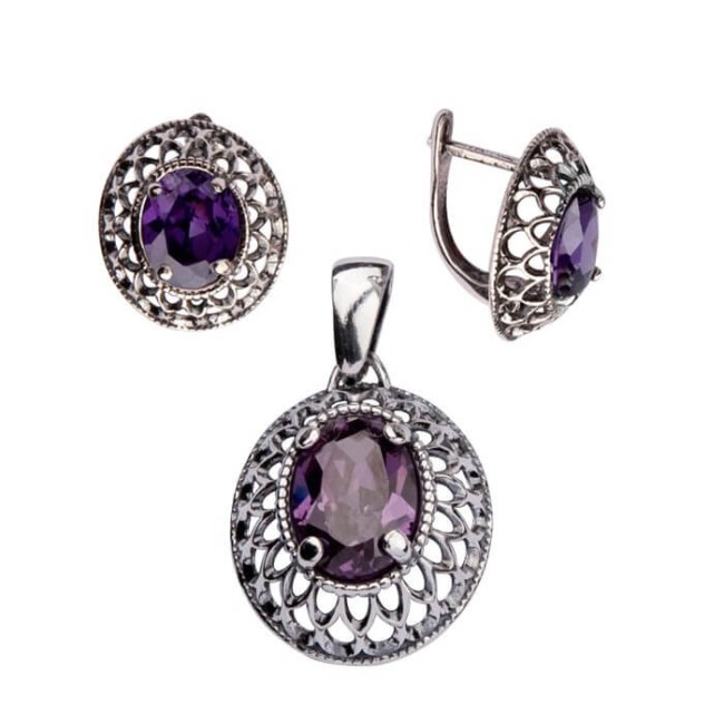 Silver pendant with cubic zirconia W 1598