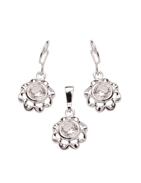 Silver set with zircons KPL 1602