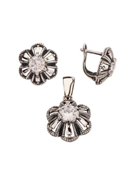 Silver zirconia earrings K 1615