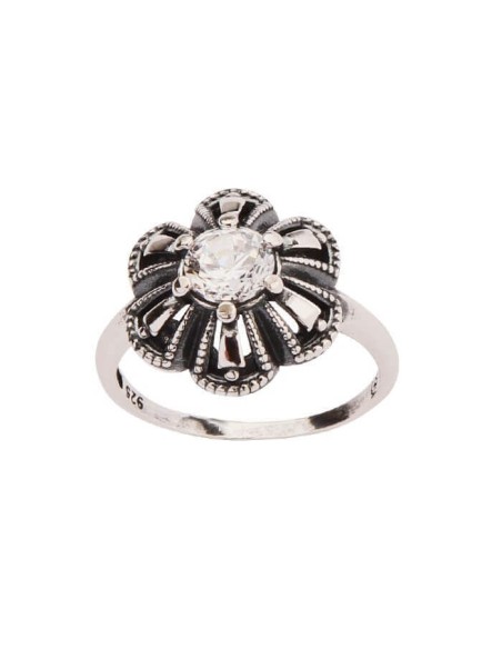 Silver ring decorated with zircon PK 1615