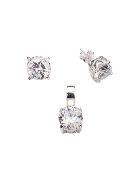 Silver set with cubic zirconia KPL 113 White