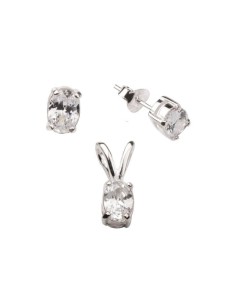 Silver zircons set KPL 777 White