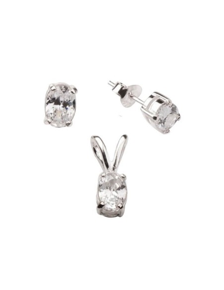 Silver zircons set KPL 777 White