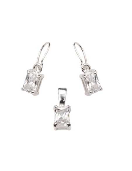 Silver set with zircons KPL 830 White
