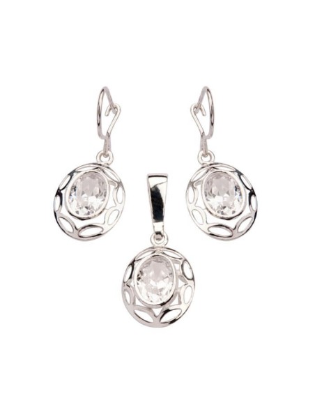 Silver set with zircons KPL 1594