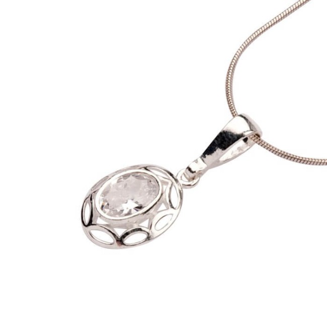 Silver set with zircons KPL 1594