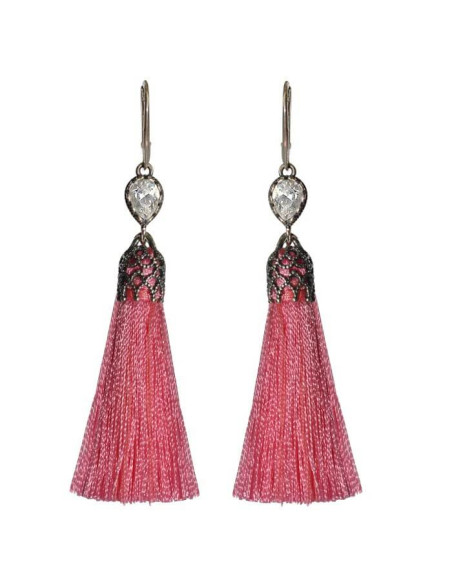 Silver Tail Earrings with Zircons K 1273 Silver Tail Earrings with Zircons K 1273