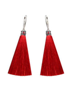 Silver earrings colored tails K 3000 2