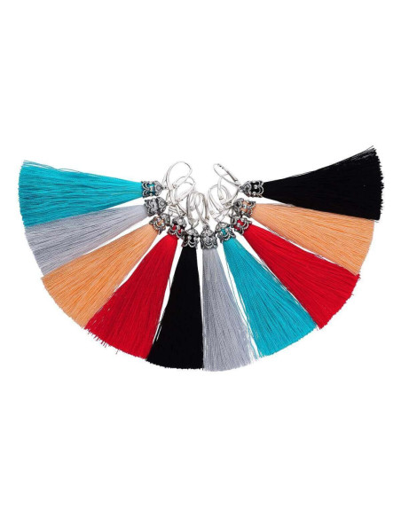 Silver earrings colored tails K 3000