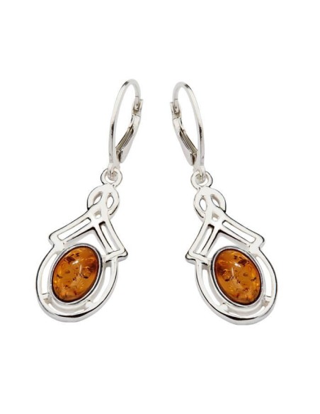 Silver set with amber BU 024