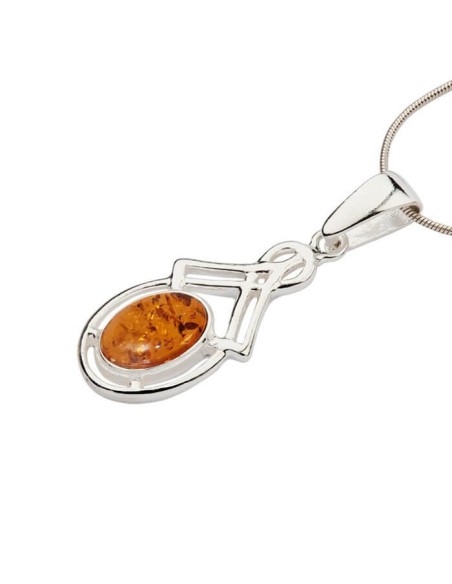 Silver set with amber BU 024