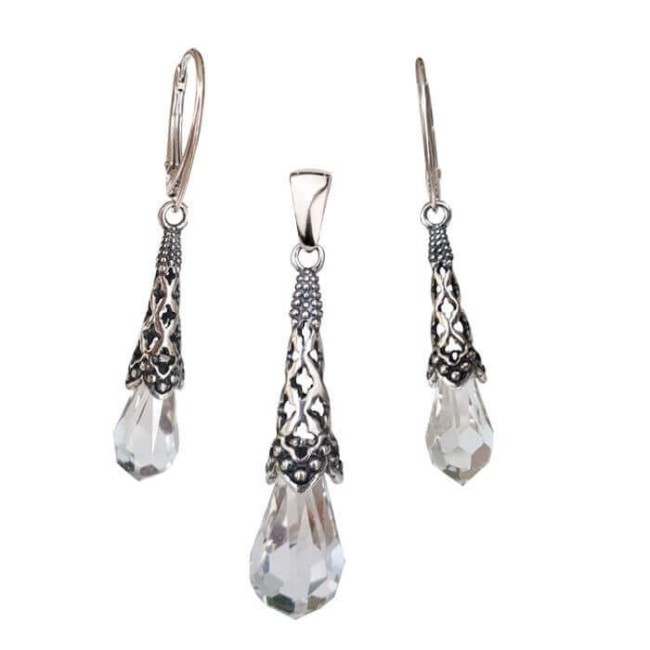 Silver pendant with Swarovski crystal W 2035