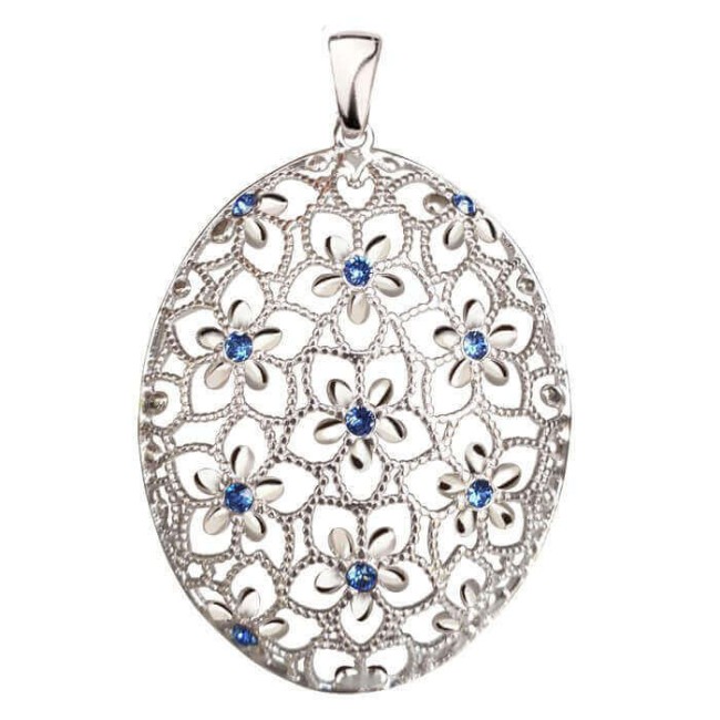 Silver pendant with crystals W 2021