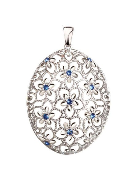 Silver pendant with crystals W 2021