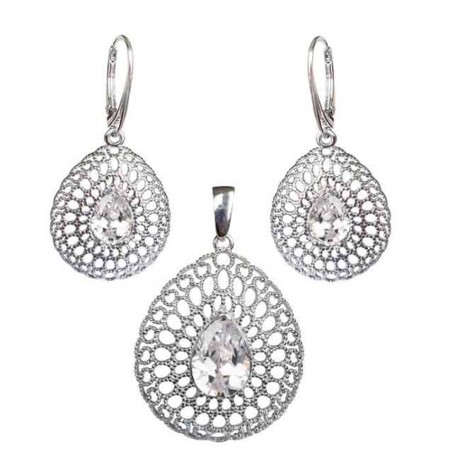 Silver Zirconia Earrings K 2025