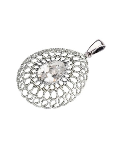 Srebrny wisiorek z cyrkonią W 2025|Polcaratdesign.pl Biżuteria