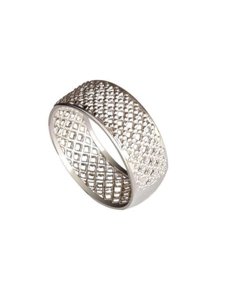 Silver rhodium-plated ring WEDDING RING P 169