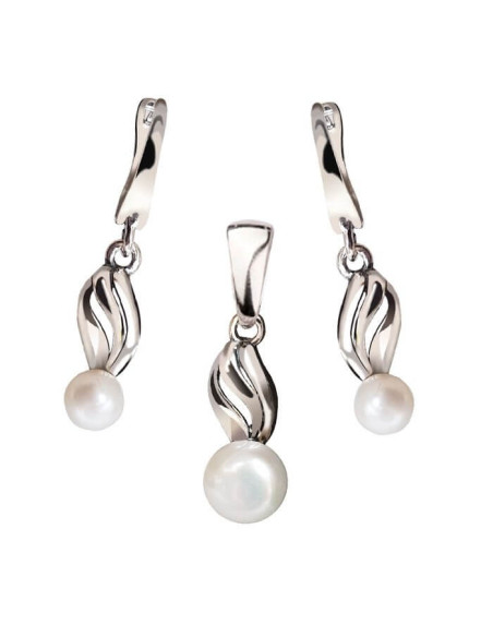 Silver earrings with pearls K 2058