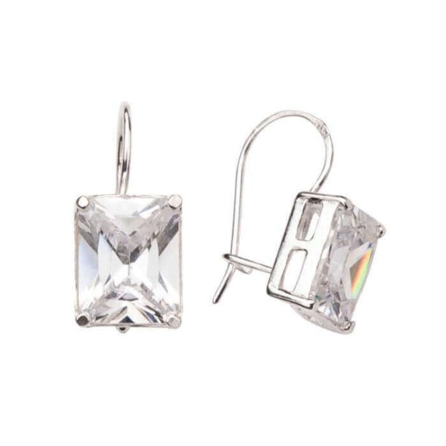 Silver earrings with cubic zirconia K2 742