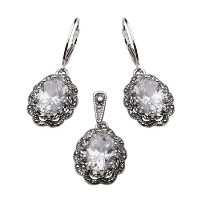 Silver Zirconia Earrings K 995