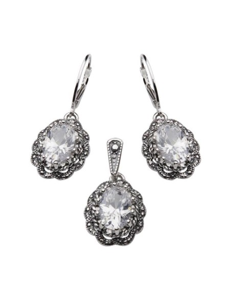 Silver Zirconia Earrings K 995