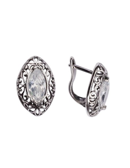 K 1576 Silver Zirconia Earrings