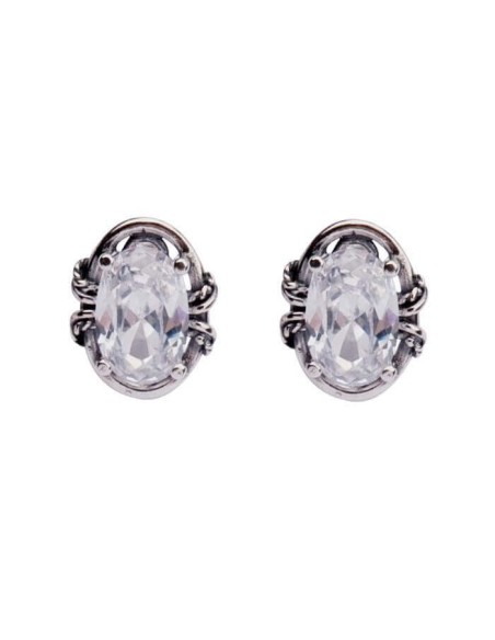 Silver zirconia earrings K 1577