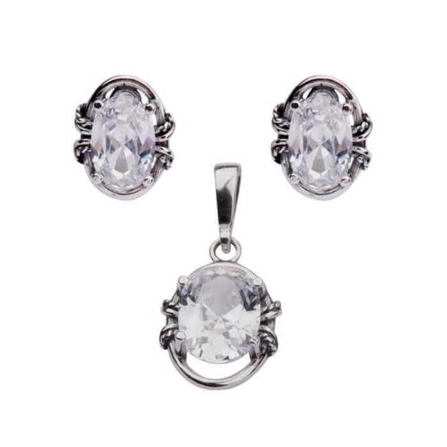 Pendant silver zirconia W 1577
