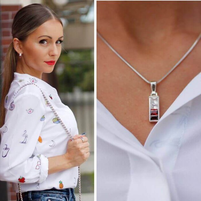 Set (earrings + pendant) silver zircons KPL 2 673 POLAND