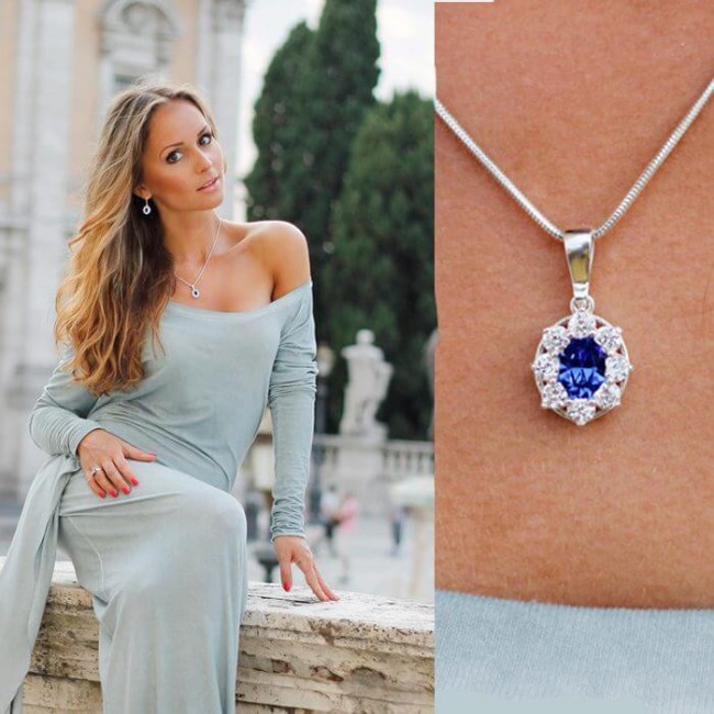 Silver earrings with zircons K 1627